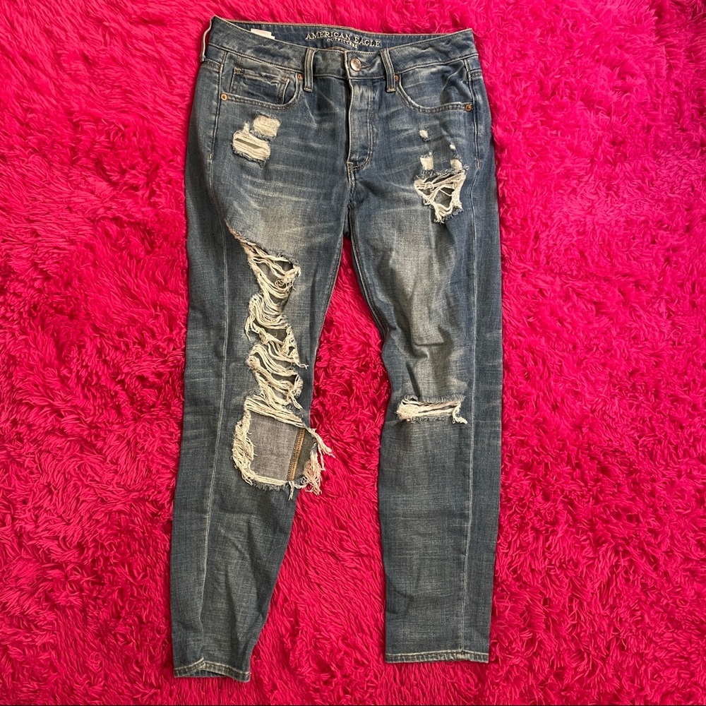 Distressed American Eagle Jeans